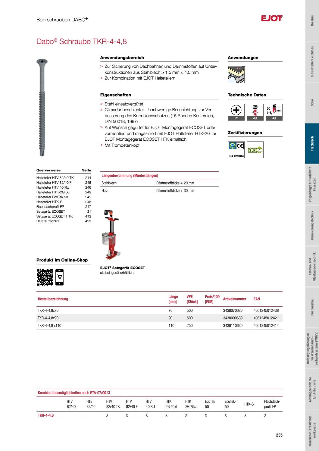 General Fasteners Catalog DE 2021 by ejotsverige Issuu