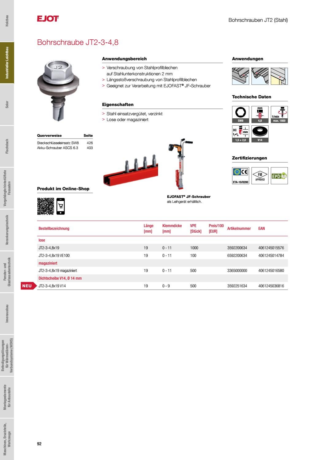 General Fasteners Catalog DE 2021 by ejotsverige Issuu