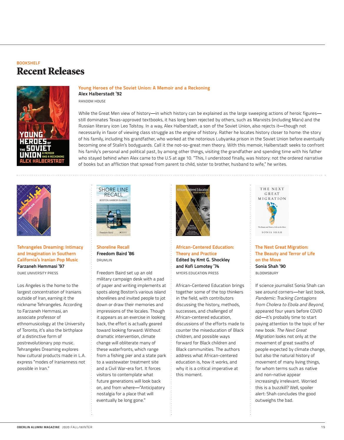 Oberlin Alumni Magazine Fall/Winter 2020 by Oberlin College
