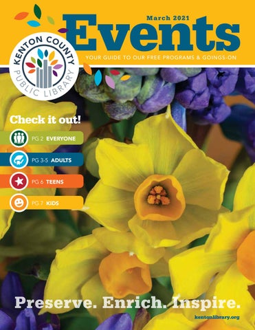 Kenton County Public Library Events Calendar March 2021 by Kenton County Public Library - Issuu