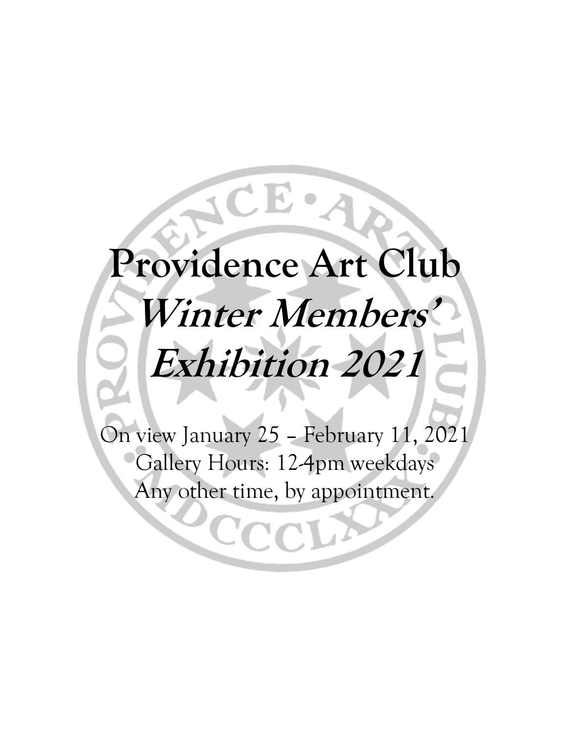 Providence Art Club Winter Members� Exhibition 2021 by