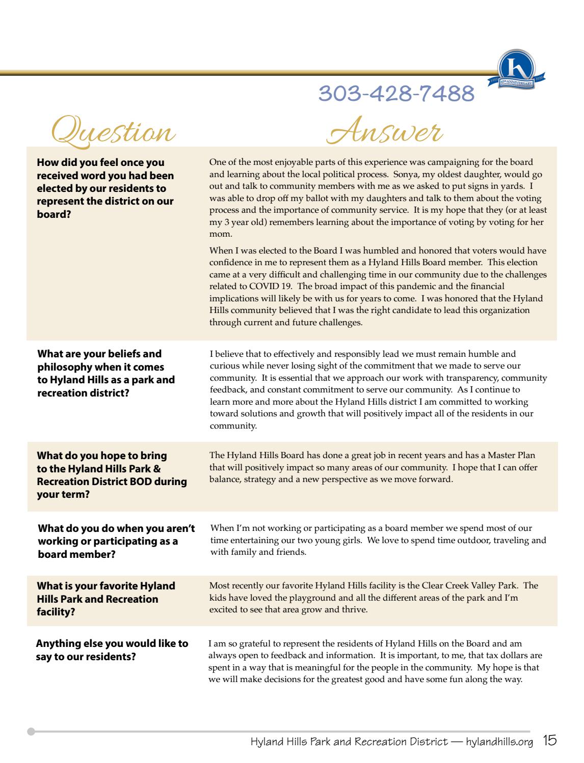 Hyland Hills Park and Recreation District Activities Guide -- Fall 2020 by  The Publishing House - Issuu