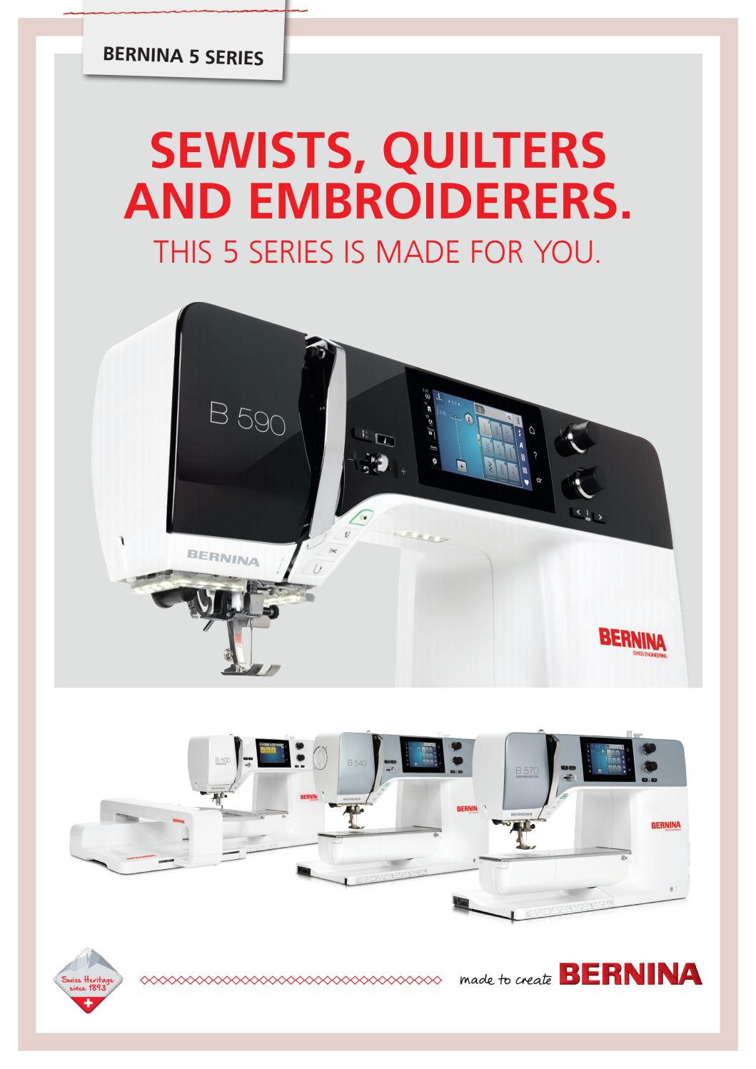 BERNINA 590, 570 QE, 540 & 500 brochure Japanese by Bernina