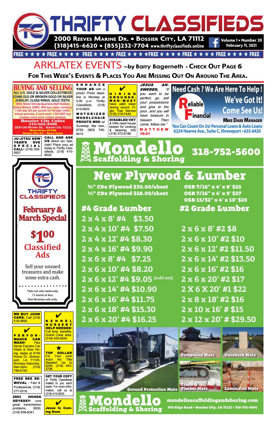 Thrifty Classifieds Shreveport & Bossier February 11 2021 by Thrifty
