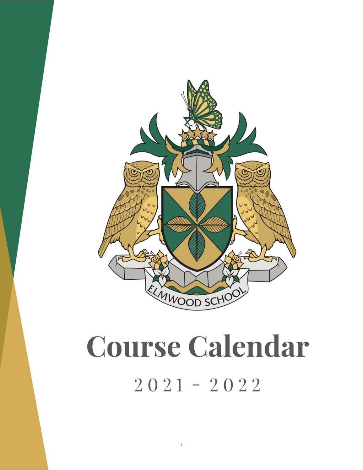 2021/22 Course Calendar by Elmwood School Issuu