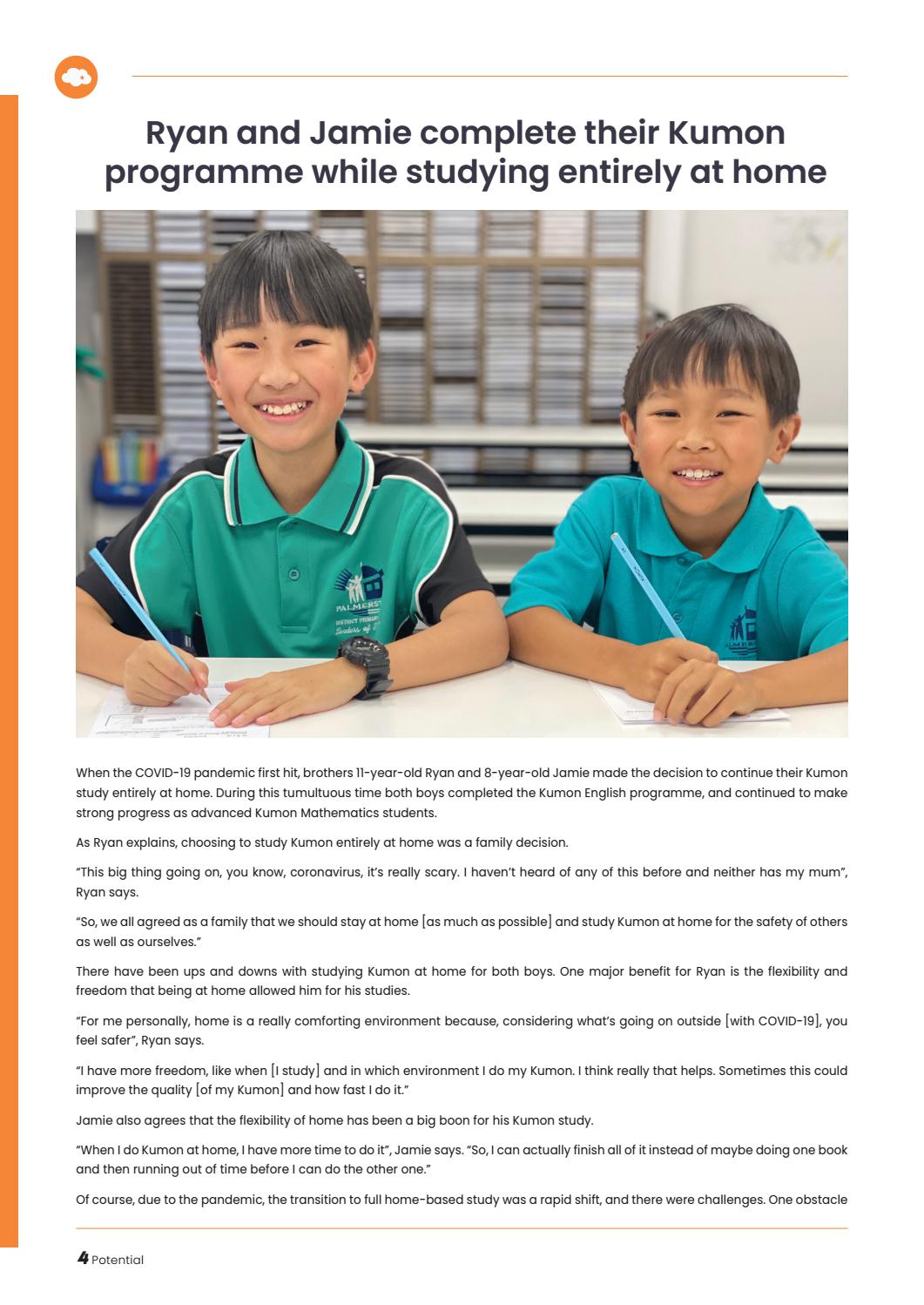Kumon Australia and New Zealand Potential 2021, Issue 1 by Kumon