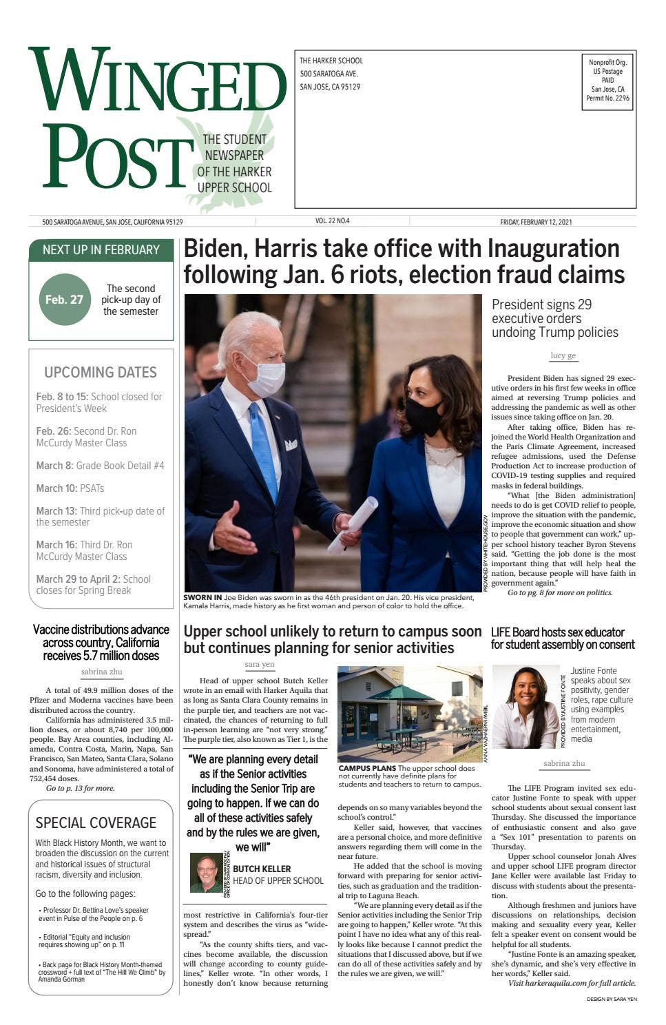 Winged Post Volume 22, Issue 4 by Harker Aquila - Issuu