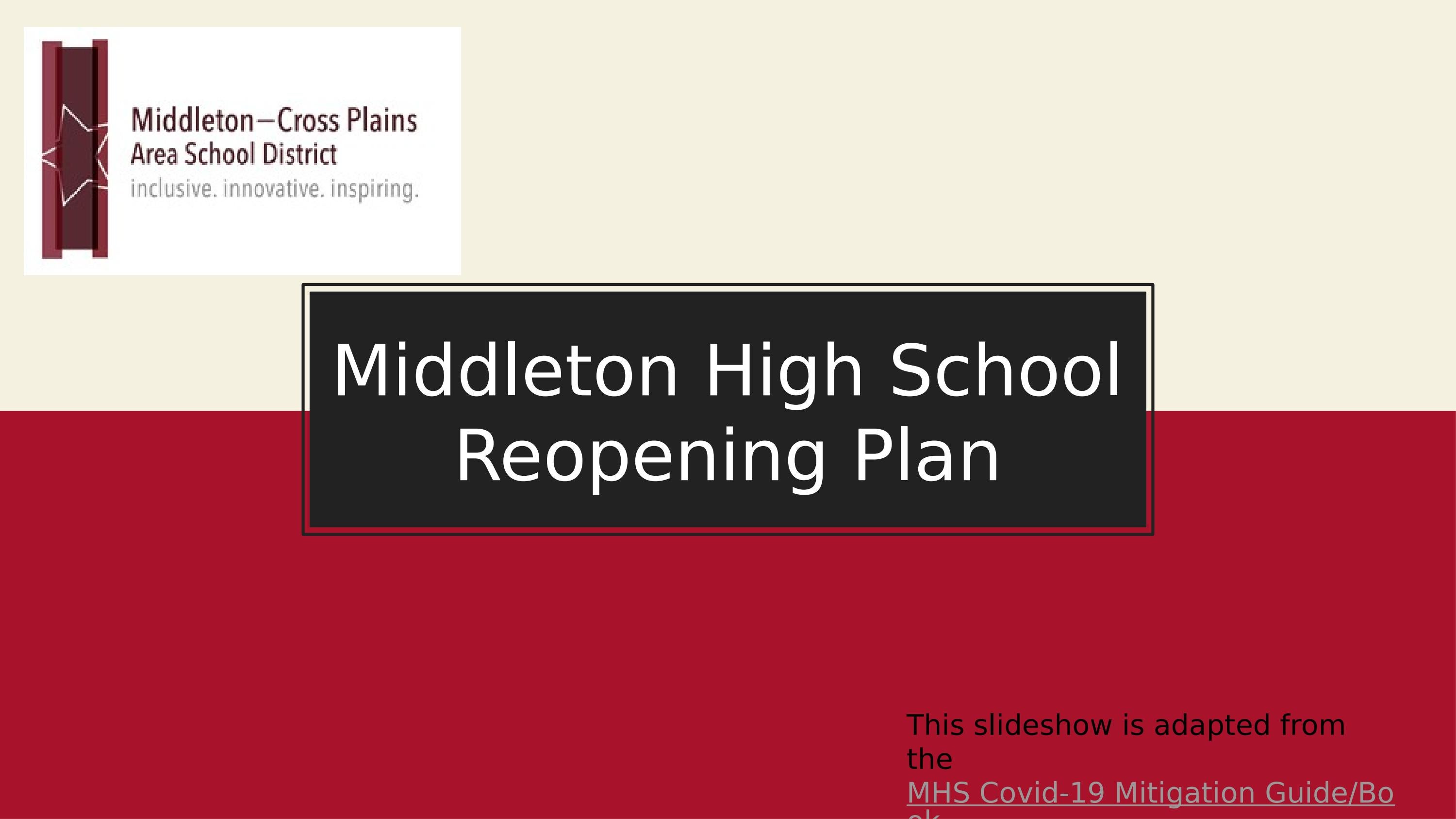 Middleton High School Reopening Plan by mcpasd - Issuu