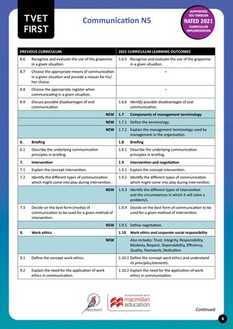 New Nated ENGINEERING Curriculum Comparison Grid by Macmillan Education ...