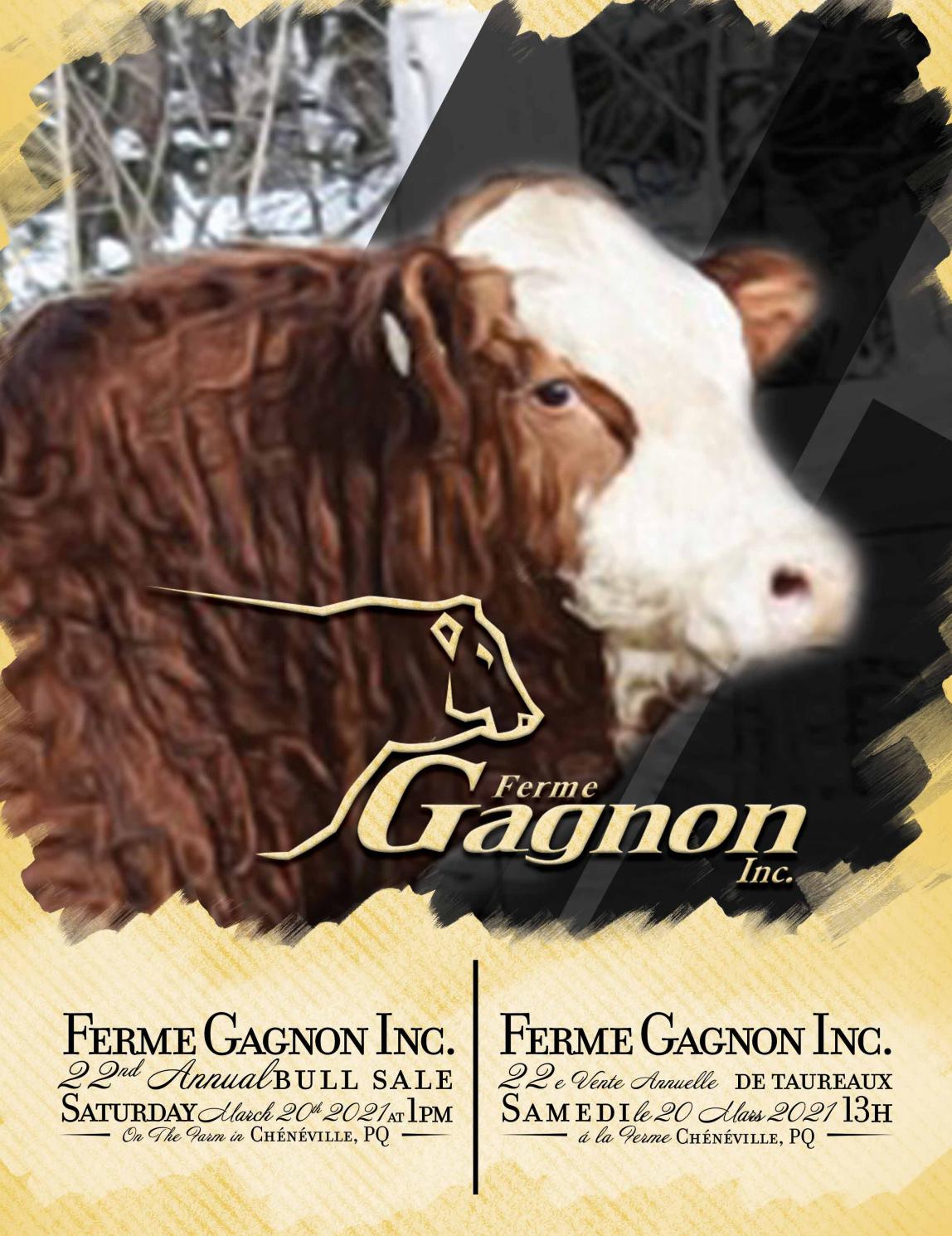 Ferme Gagnon Inc. 22nd Annual Bull Sale by Bohrson Marketing Services