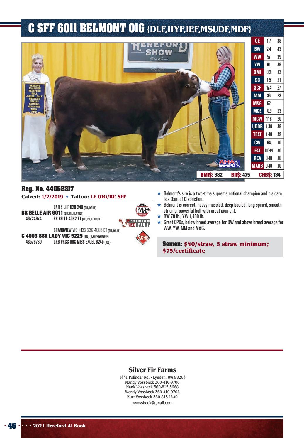 2021 Hereford AI Source Book by American Hereford Association and