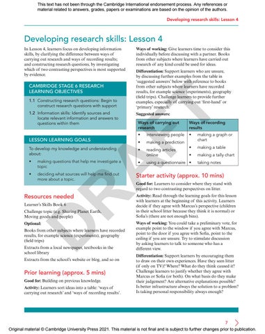 PRIMARY Global Perspectives Sample by Cambridge International Education ...