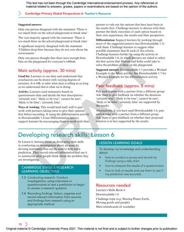 PRIMARY Global Perspectives Sample by Cambridge International Education ...