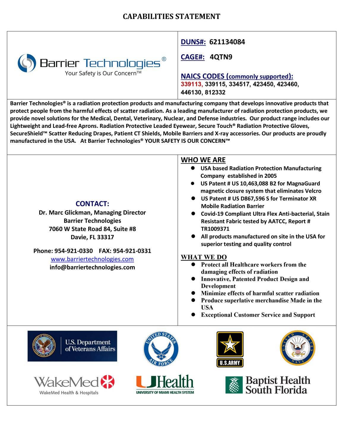 Capabilities Statement by Barrier Technologies - Issuu