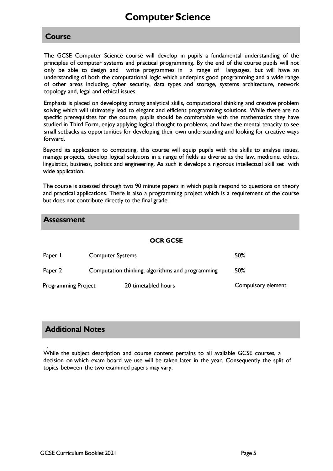 GCSE Subject Choices By StPetersYork Issuu