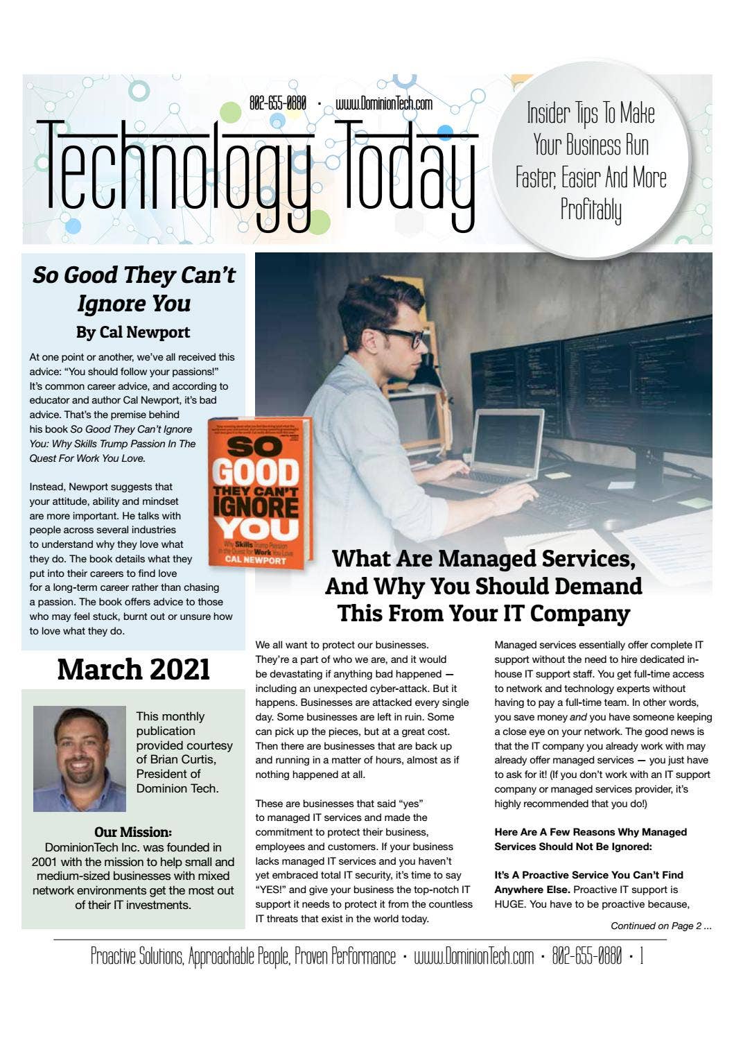 Dominiontec DominionTech March 2021 Newsletter by Derek Brown - Issuu