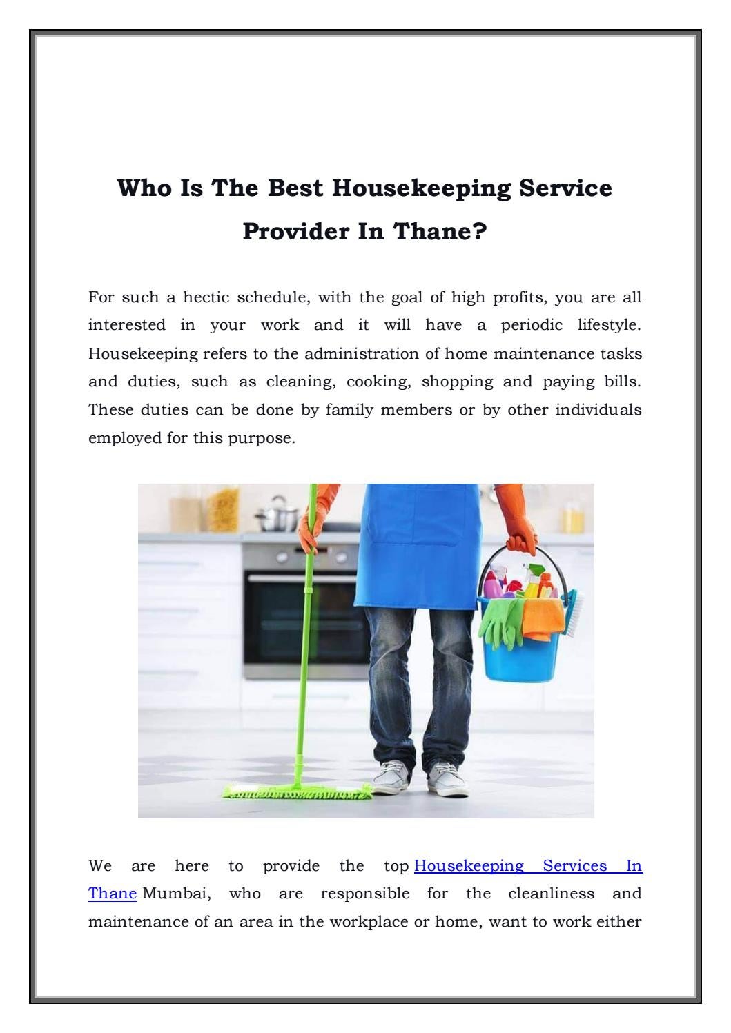 Top Housekeeping Services In Thane Call9870270351 by jaijawansecure01