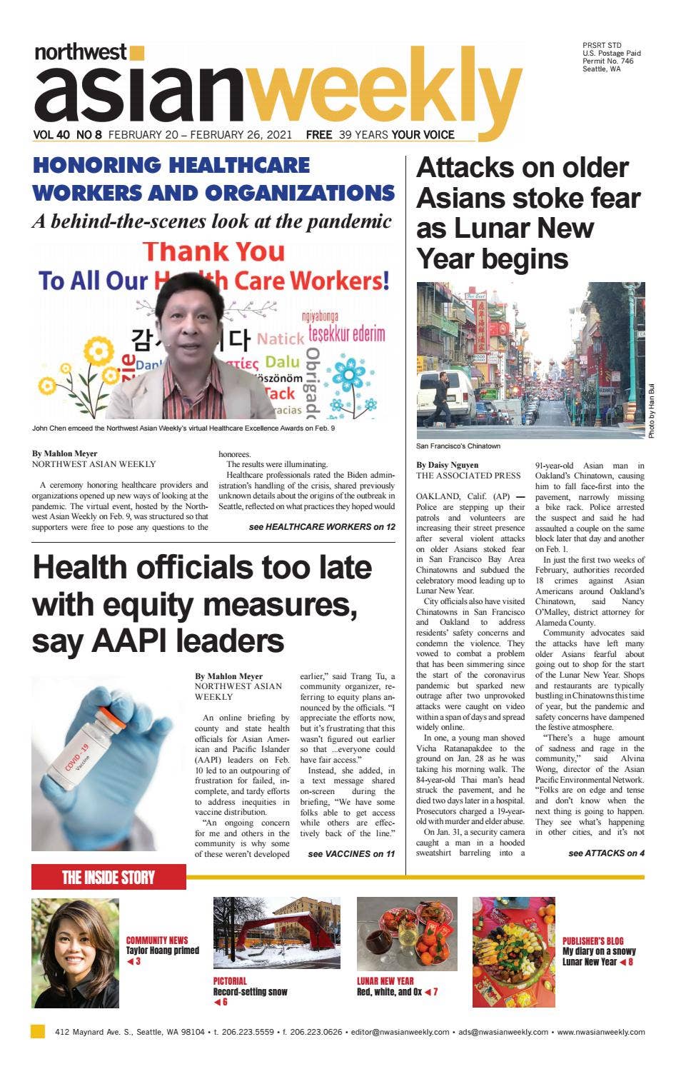 VOL 40 NO 8 | FEBRUARY 20 – FEBRUARY 26, 2021 by Northwest Asian Weekly ...