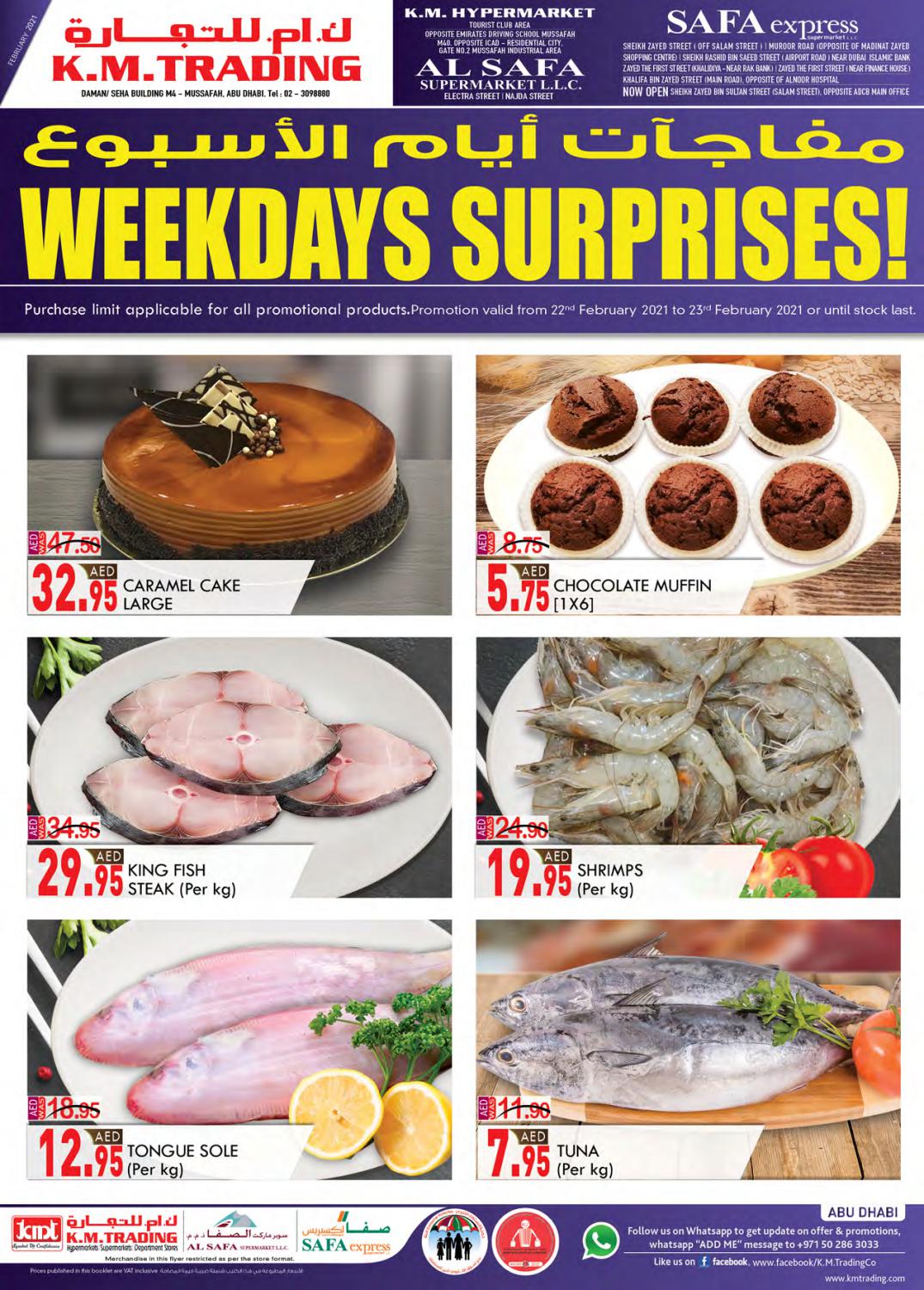 Weekdays Surprises K M Trading Abu Dhabi 22nd February 2021 By K M 
