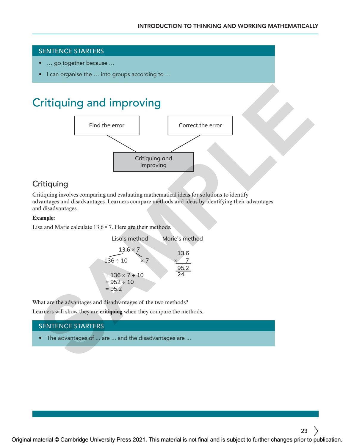 Lillis Method Math Primary Mathematics Teacher’s Resource 6 Sample by Cambridge ...