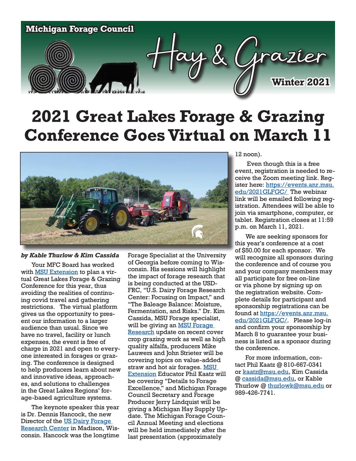 Michigan Forage Council Winter 2021 by Dairy Agenda Today Issuu