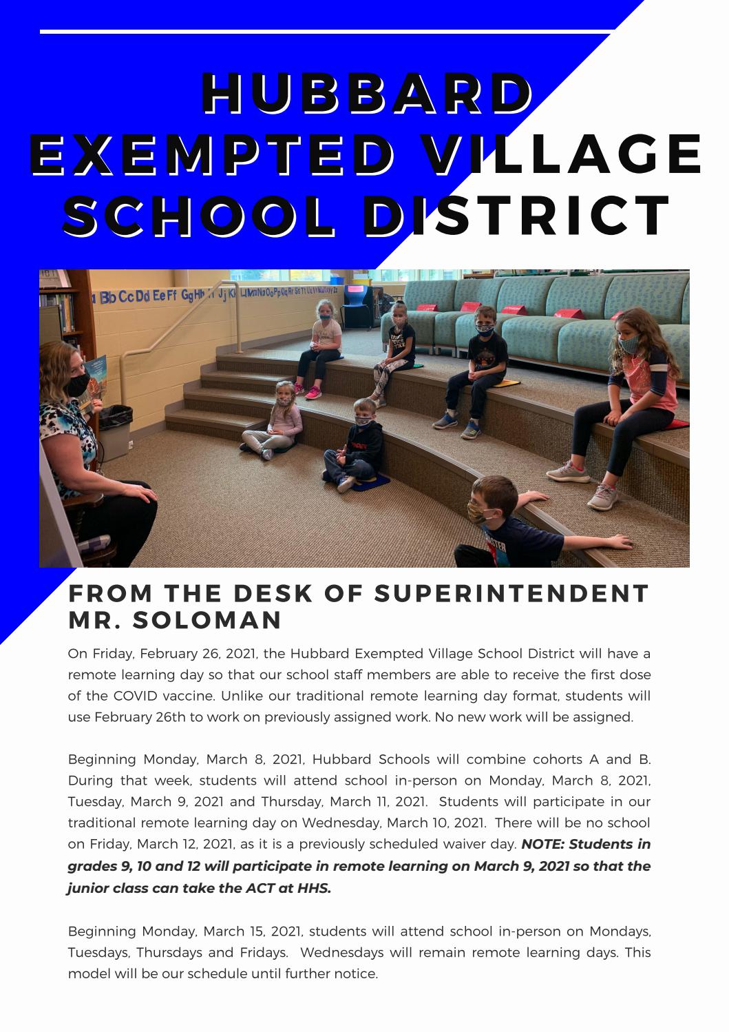 Hubbard Exempted Village School District Winter 2021 Newsletter by
