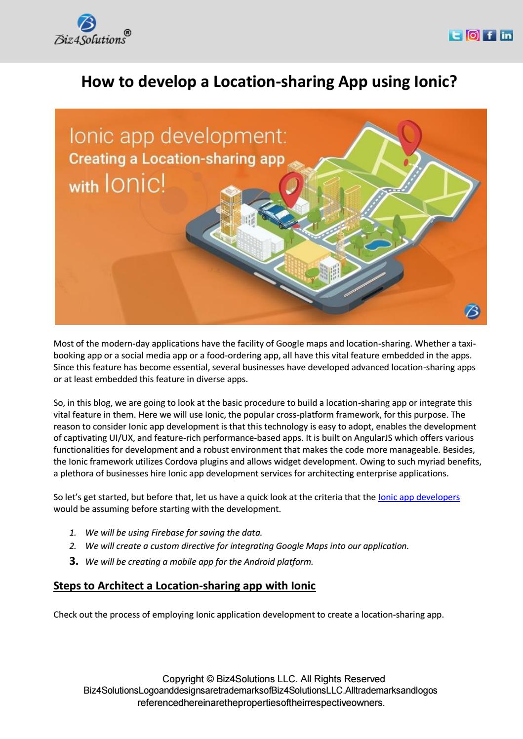 Create Location Sharing apps using the Ionic framework by Shelly Megan