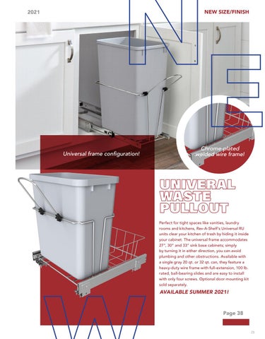 Rev-A-Shelf 灯饰目录 · 21/22 加拿大 Specification 指南 第 23 页