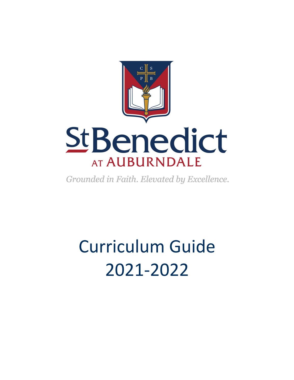St. Benedict 202122 Curriculum Guide by Saint Benedict at Auburndale Issuu