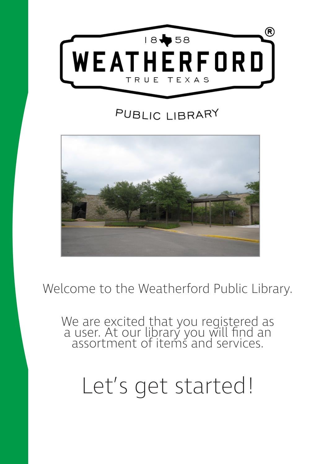 Weatherford Public Library Booklet by City of Weatherford Issuu