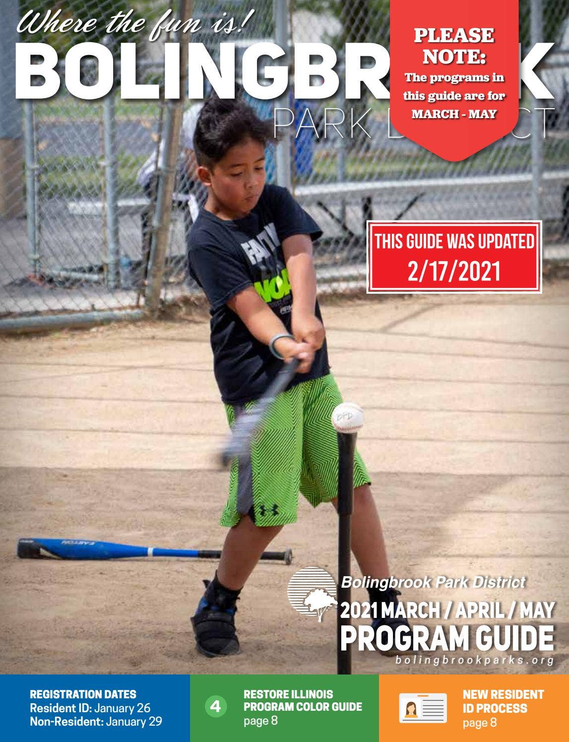 2021 Bolingbrook Park District MarchMay Digital Program Guide by
