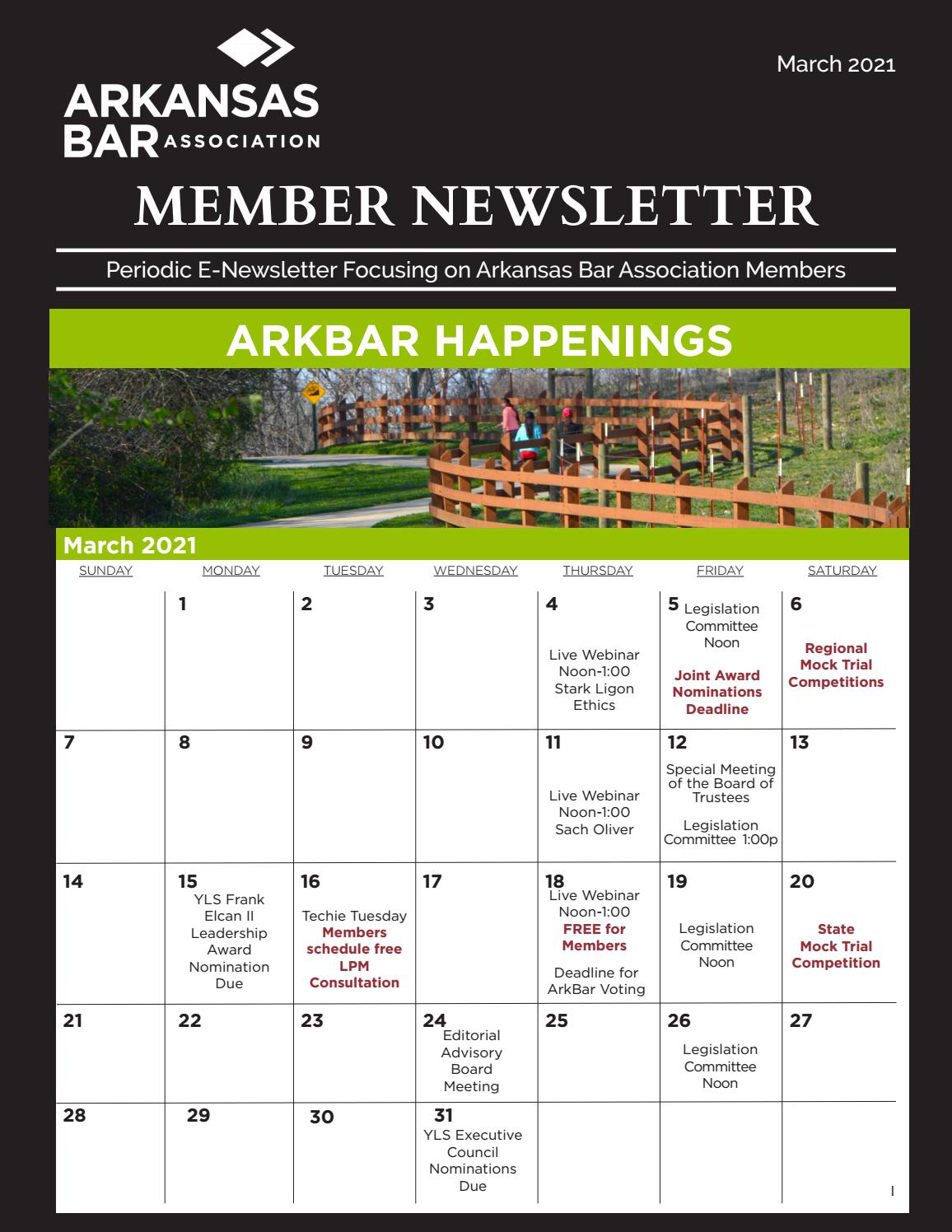 March 2021 Member Newsletter by Arkansas Bar Association - Issuu March 2021 Member Newsletter by Arkansas Bar Association - Issuu