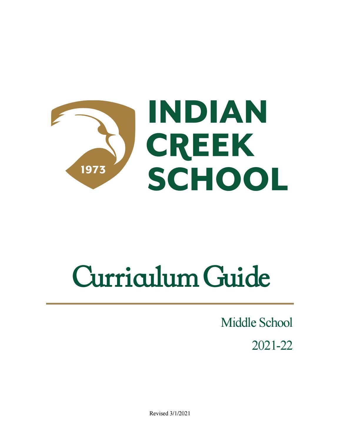 2021-22 Middle School Curriculum Guide by indian_creek_school - Issuu