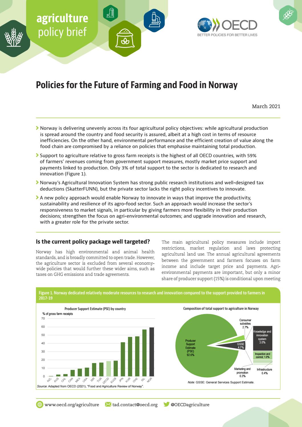 Policies for the Future of Farming and Food in Norway by OECD - Issuu