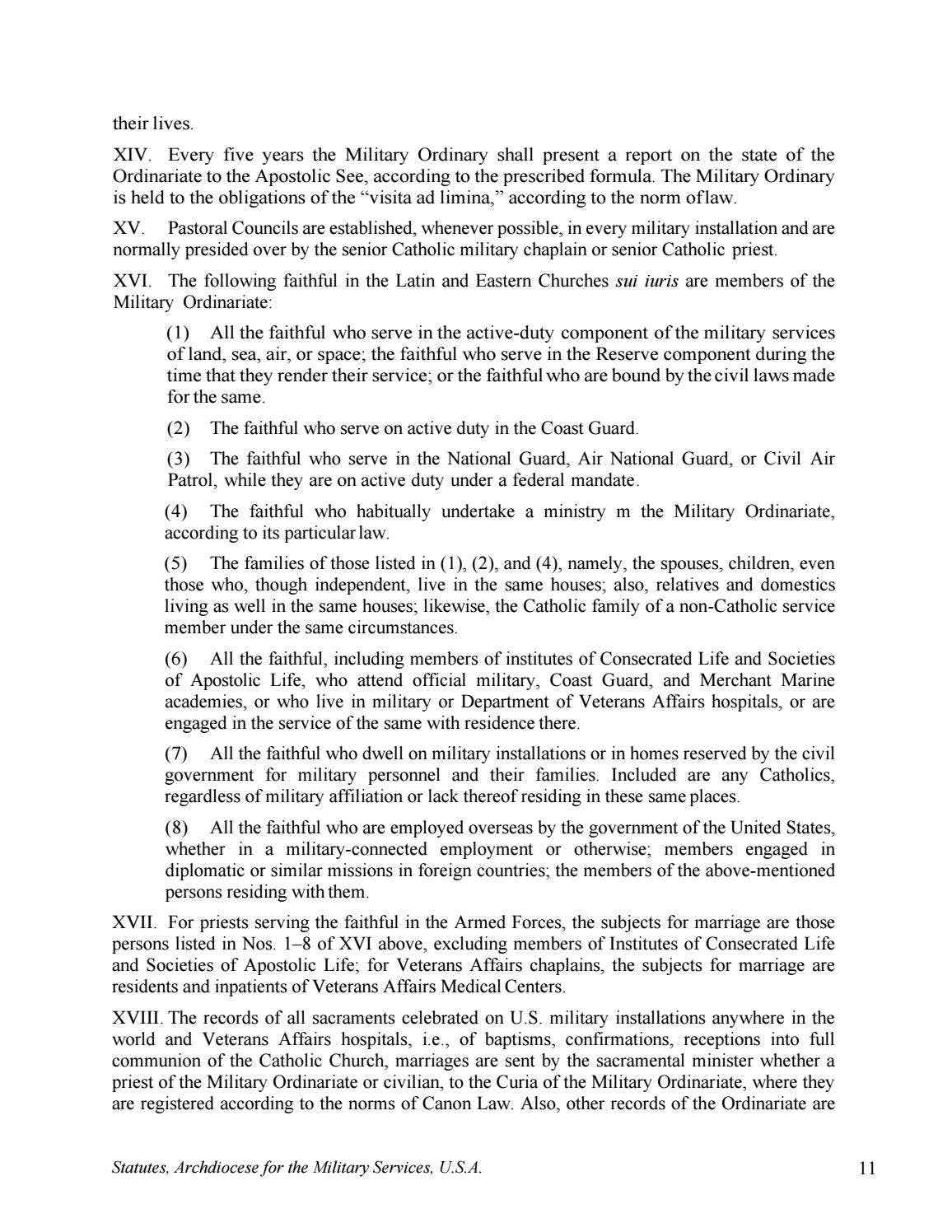 AMS Priests' Manual - Appendix by Archdiocese for the Military Services ...