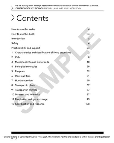 IGCSE Biology MULTI-COMPONENT SAMPLE by Cambridge International ...