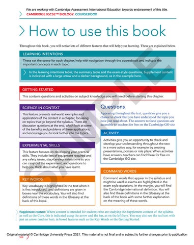 IGCSE Biology MULTI-COMPONENT SAMPLE by Cambridge International ...