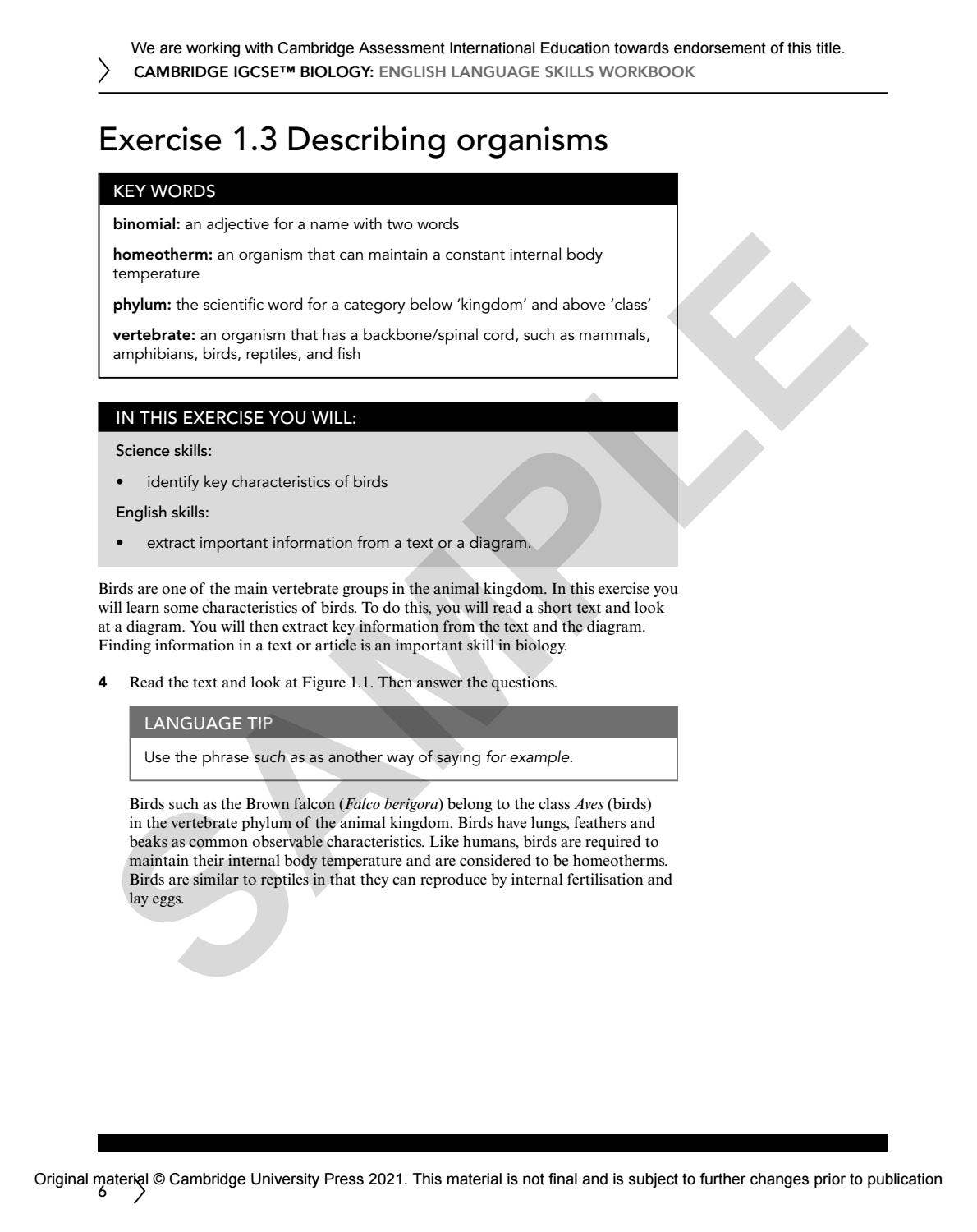 IGCSE Biology MULTI-COMPONENT SAMPLE by Cambridge International ...