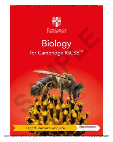 IGCSE Biology MULTI-COMPONENT SAMPLE by Cambridge International ...
