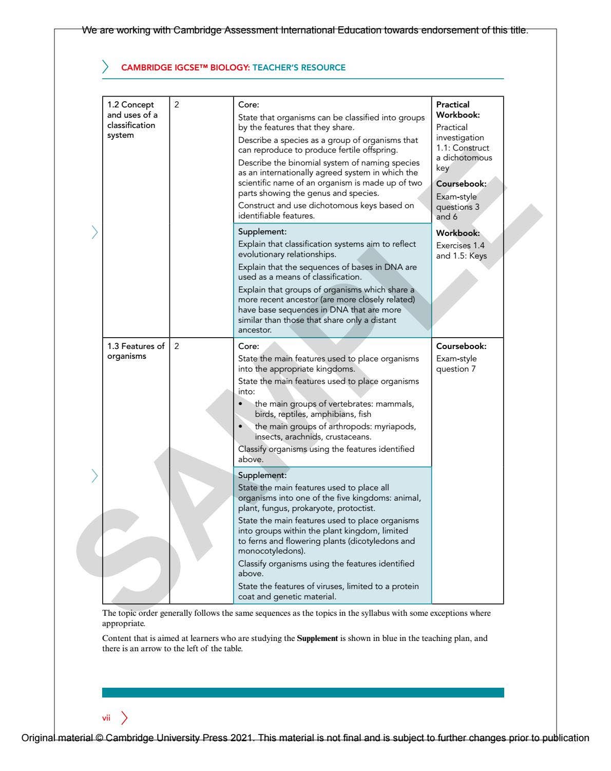 IGCSE Biology MULTI-COMPONENT SAMPLE by Cambridge International ...