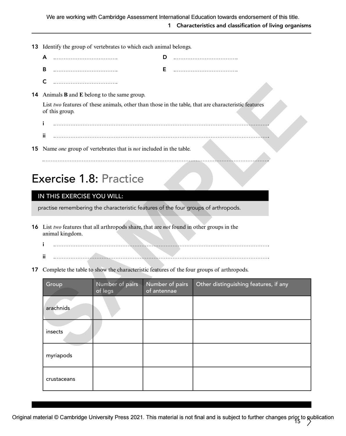 IGCSE Biology MULTI-COMPONENT SAMPLE by Cambridge International ...