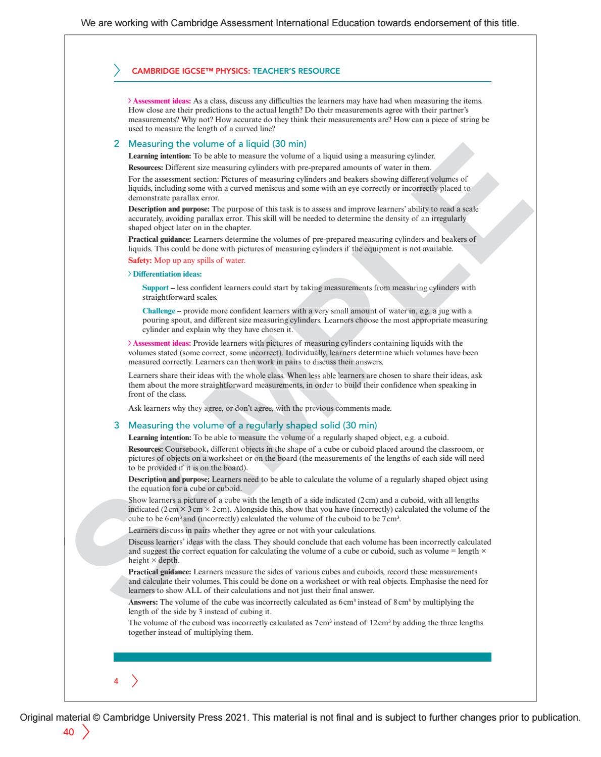 IGCSE Biology MULTI-COMPONENT SAMPLE by Cambridge International ...