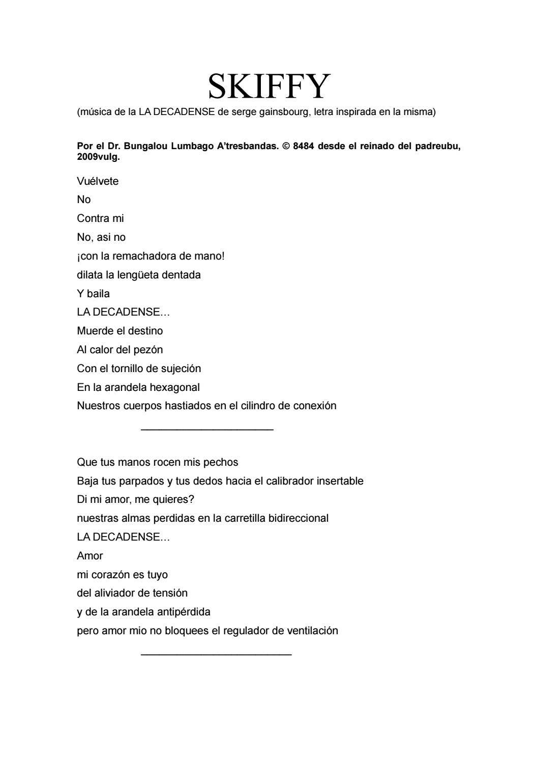 Skiffy por el Doctor Bungalou Lumbago A'tresbandas by El Otro ilustre