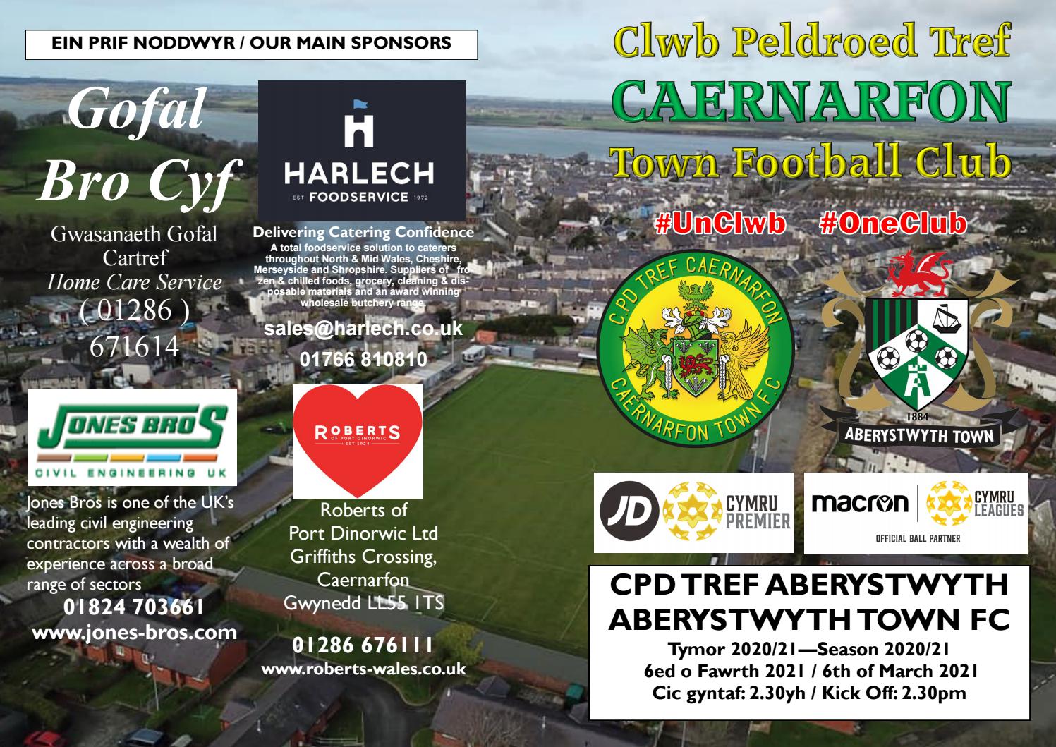 Caernarfon Town v Aberystwyth Town Cymru Premier 06/03/21 by
