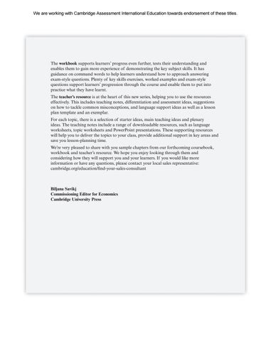 Economics COURSEBOOK Sample by Cambridge International Education - Issuu