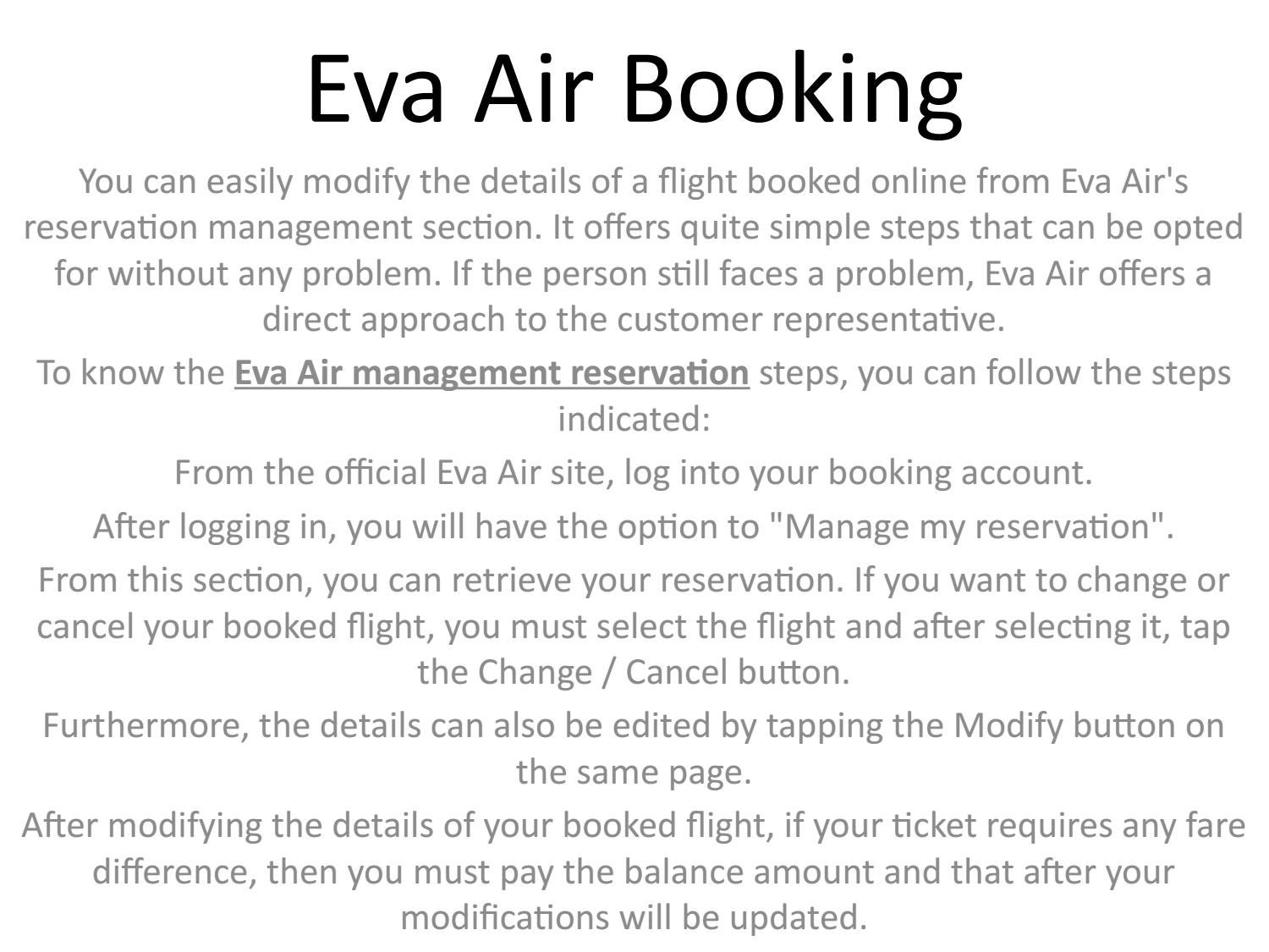 Eva Air Booking by keyquery Issuu