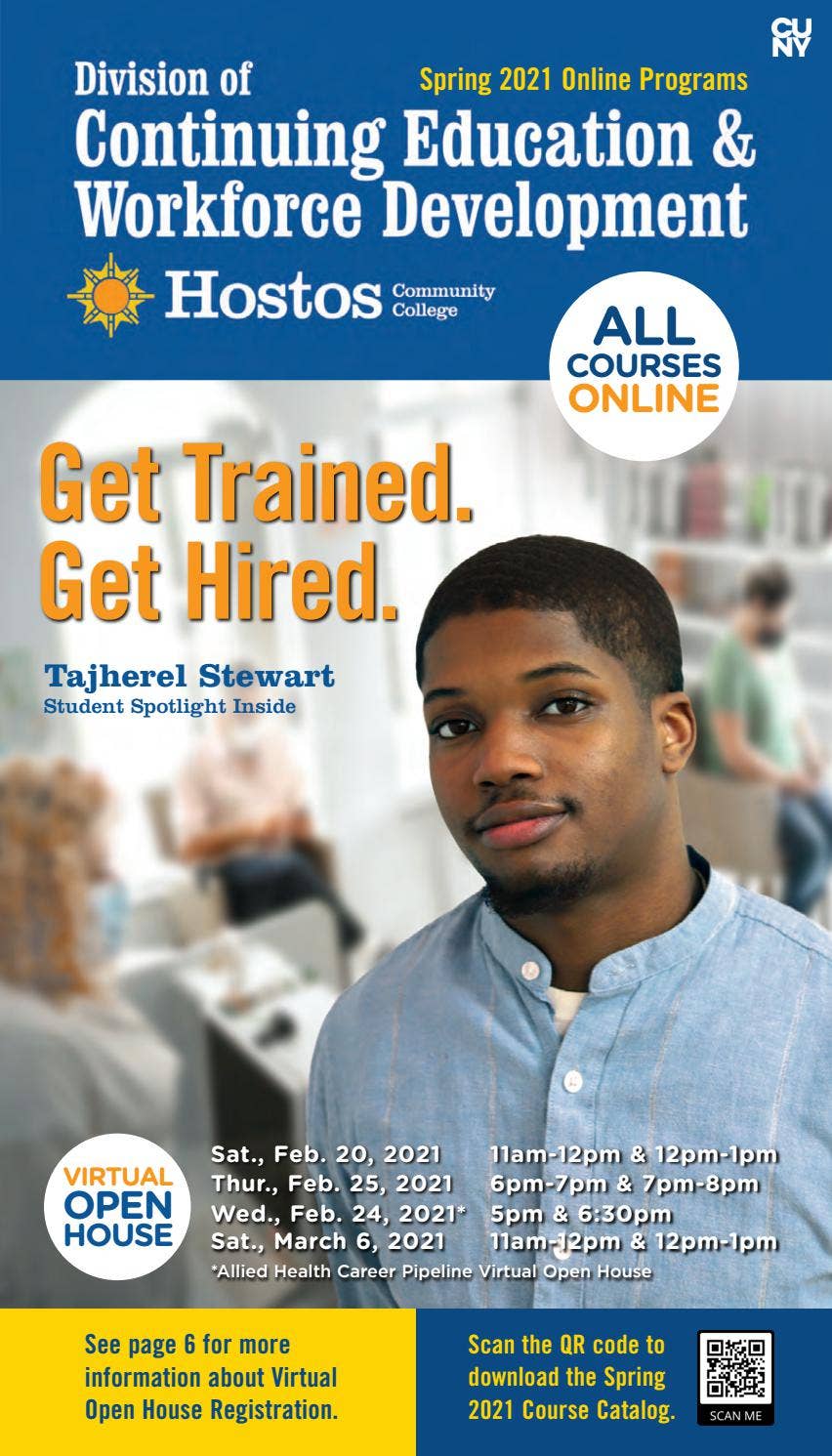 Spring 2021 Online Programs Continuing Education Catalog by Hostos