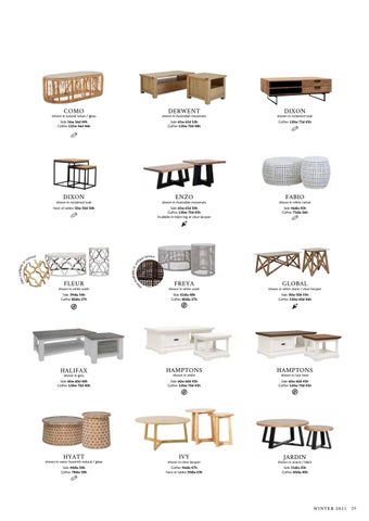 OZ Design Furniture 家具目录 · OZ DESIGN FURNITURE PRODUCT DIRECTORY 冬季 21 第 19 页
