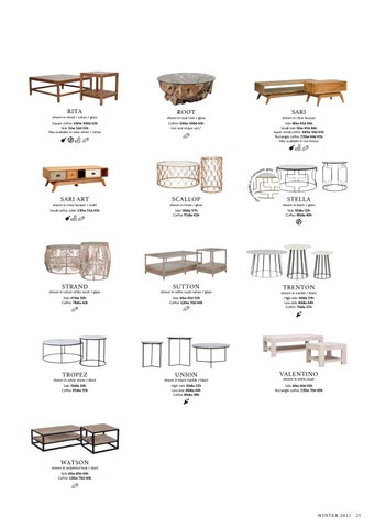 OZ Design Furniture 家具目录 · OZ DESIGN FURNITURE PRODUCT DIRECTORY 冬季 21 第 21 页