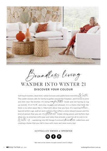 OZ Design Furniture 家具目录 · OZ DESIGN FURNITURE PRODUCT DIRECTORY 冬季 21 第 2 页